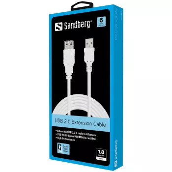 SANDBERG USB cable - USB (female) to USB (male) - 1.8