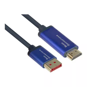 Video Cable Adapter Alcasa 4860-SF030B 3m DisplayPort HDMI Black Blue