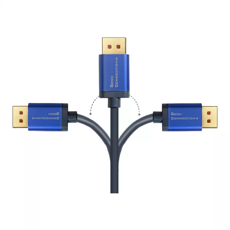 Video Cable Adapter Alcasa 4860-SF030B 3m DisplayPort HDMI Black Blue