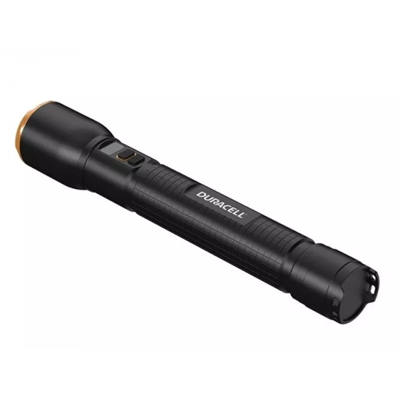Flashlight Duracell DF4000R black — handheld rechargeable torch, compact design