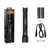 Flashlight Duracell DF4000R black — handheld rechargeable torch, compact design