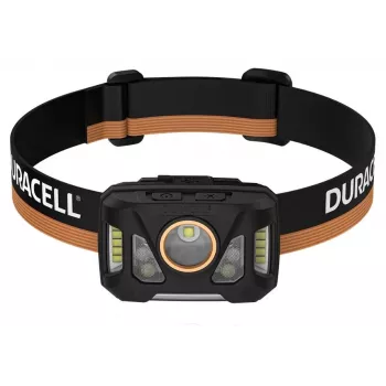 Headlamp Duracell DH1000R — black/orange, rechargeable hands-free light