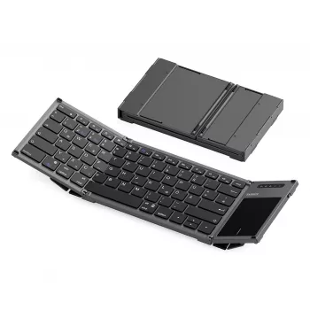 Inateck KB06101_STEEL GRAY keyboard Home RF Wireless + Bluetooth QWERTZ English Black