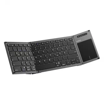 Inateck KB06101_STEEL GRAY keyboard Home RF Wireless + Bluetooth QWERTZ English Black