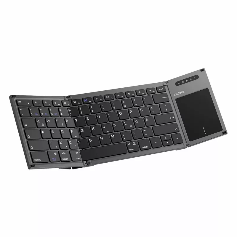 Inateck KB06101_STEEL GRAY keyboard Home RF Wireless + Bluetooth QWERTZ English Black