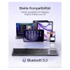 Inateck KB06101_STEEL GRAY keyboard Home RF Wireless + Bluetooth QWERTZ English Black
