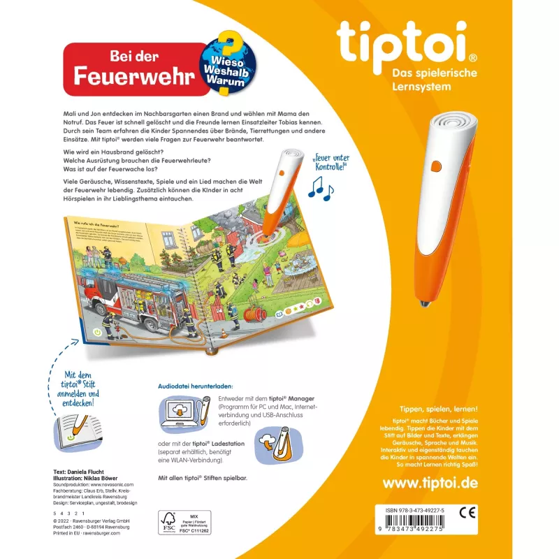 tiptoi Why? How? What For? At the Fire Brigade, Learning Book