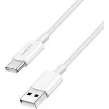 LogiLink USB 2.0 Type-C Cable C/m> A/m Nylon 60W White - Cable - Digital/Data (CU0322)