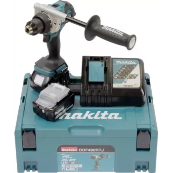 Cordless drill driver Makita DDF492RTJ 18V with two batteries