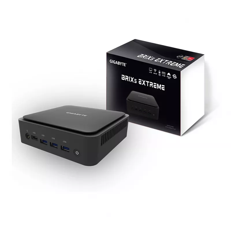 Barebone PC GIGABYTE BRIX GB-BER7-8840 with AMD Ryzen 7, includes 8GB RAM