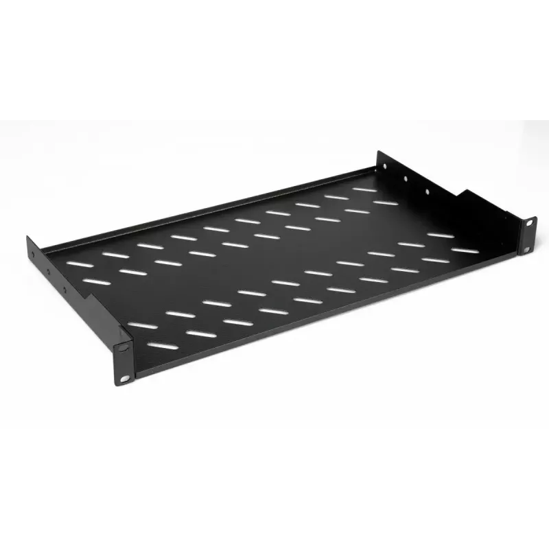 Rack shelf EQUIP Fixed Shelf 19 inch, 1U, 400 mm depth, black, 485 mm width