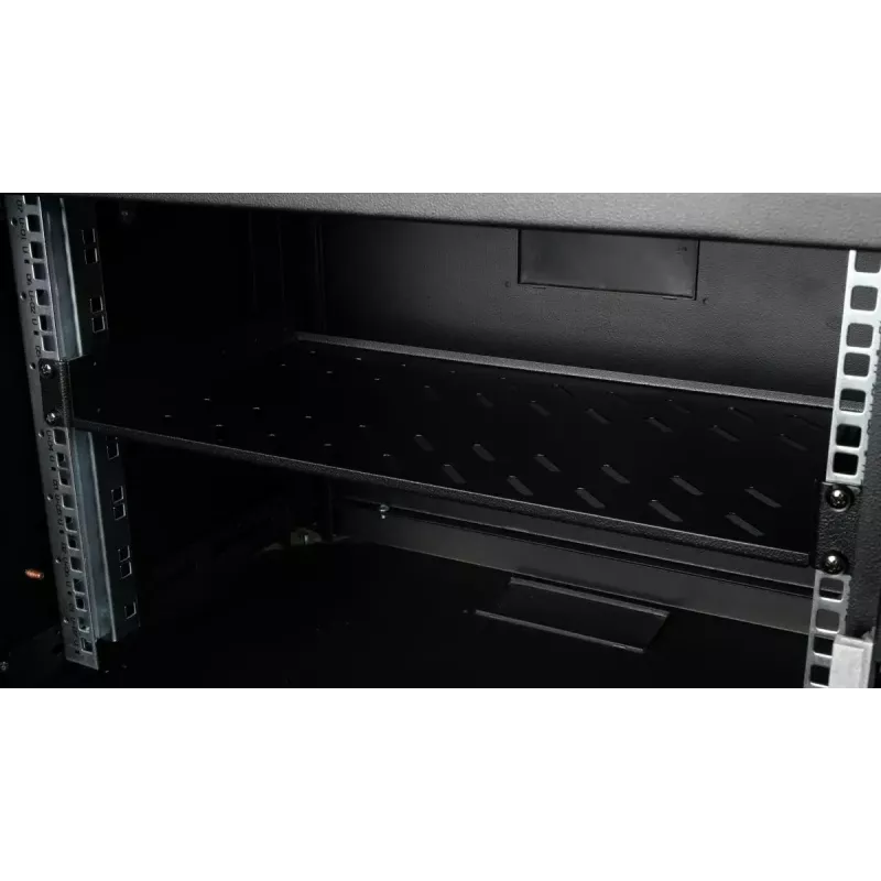 Rack shelf EQUIP Fixed Shelf 19 inch, 1U, 400 mm depth, black, 485 mm width