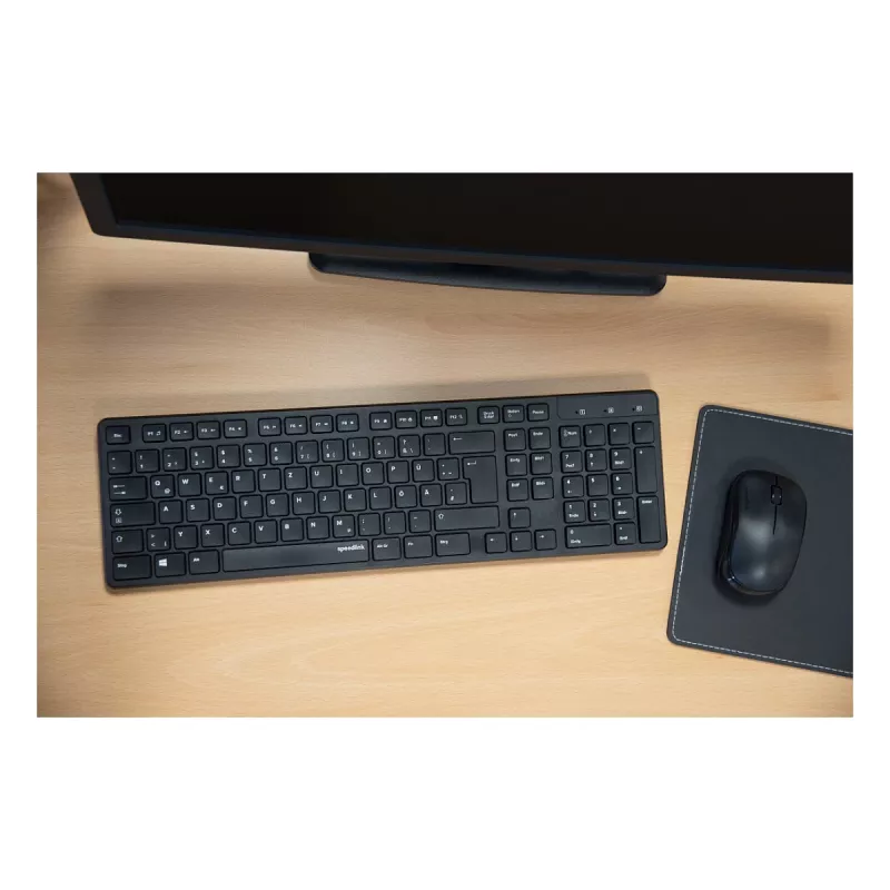 Wireless deskset Speedlink SIGNIUM SL-640303-BK Black — DE layout, cordless keyboard and mouse