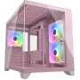 Mini Tower PC Case Cougar FV150 ARGB — Pink, supports 2x 120/140 mm side fans, 1x 120 mm rear, 2.5 inch/3.5 inch HDD, 285×435×365 mm