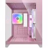 Mini Tower PC Case Cougar FV150 ARGB — Pink, supports 2x 120/140 mm side fans, 1x 120 mm rear, 2.5 inch/3.5 inch HDD, 285×435×365 mm