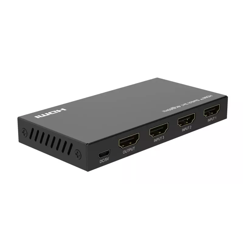 Video switch MicroConnect MC-HDMISWITCH0301-4K 4K 60Hz Metal Black
