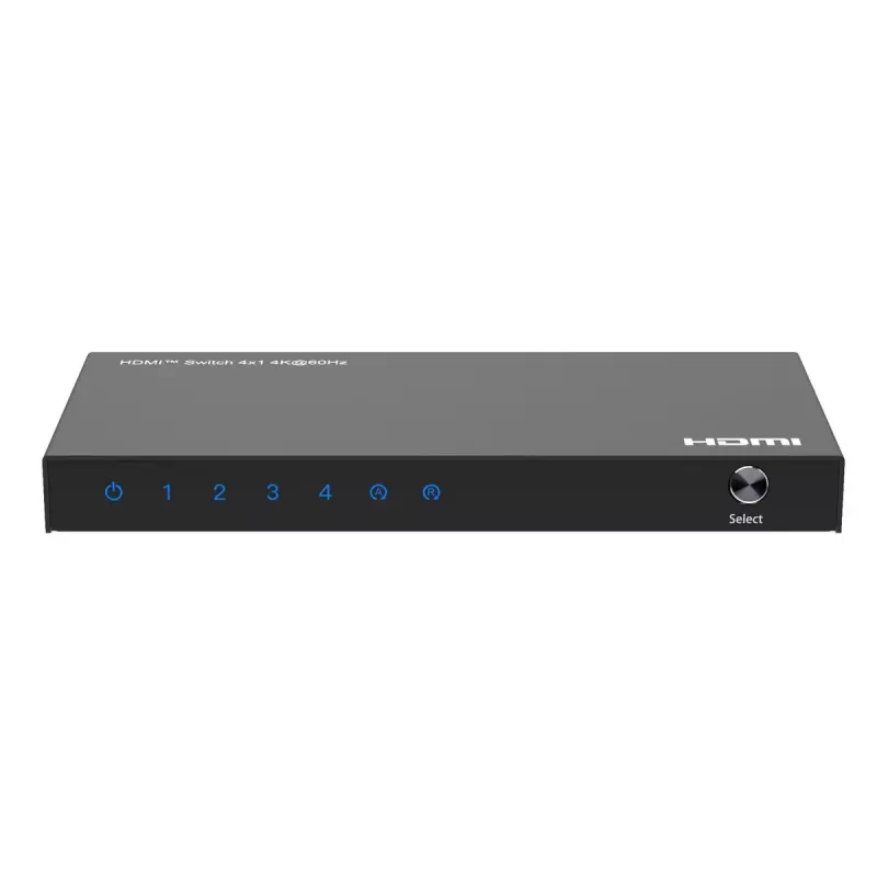 Video switch MicroConnect MC-HDMISWITCH0401-4K 4K 60Hz Metal Black