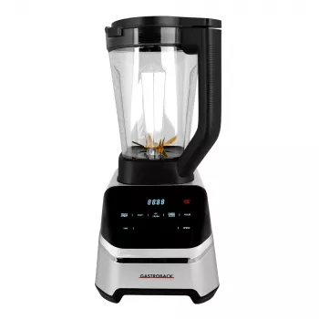 Tabletop blender GASTROBACK Mix & Soup (2000 W, 2 L, Tritan bowl, Titanium blades, Touch control, Black/Stainless steel)