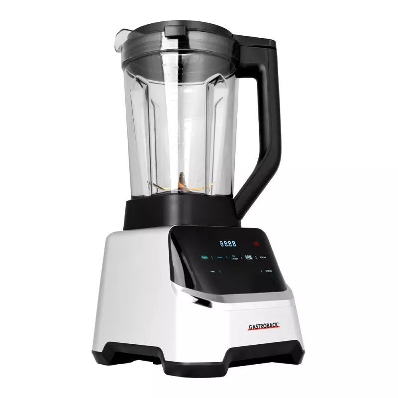 Tabletop blender GASTROBACK Mix & Soup (2000 W, 2 L, Tritan bowl, Titanium blades, Touch control, Black/Stainless steel)