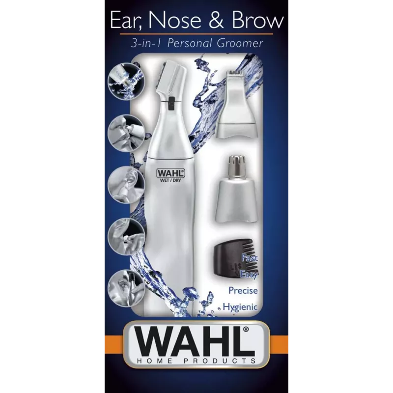 Wahl Ear, Nose & Brow 3-in-1 precision trimmer, silver