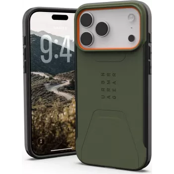 UAG Urban Armor Gear Civilian MagSafe Case | Apple iPhone 17 Pro Max | olive/pop orange | 114546117297 (114546117297)