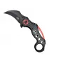 Pocket Karambit knife SCK K29 — fixed-blade style, black and red handle