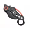 Pocket Karambit knife SCK K29 — fixed-blade style, black and red handle
