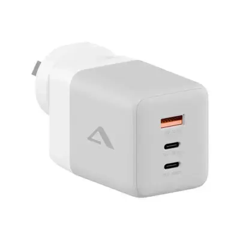ALOGIC mobile device charger WCM3X100G — Indoor AC charger for smartphone and tablet, 2x USB-C, 100–240V, White