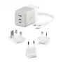 ALOGIC mobile device charger WCM3X100G — Indoor AC charger for smartphone and tablet, 2x USB-C, 100–240V, White