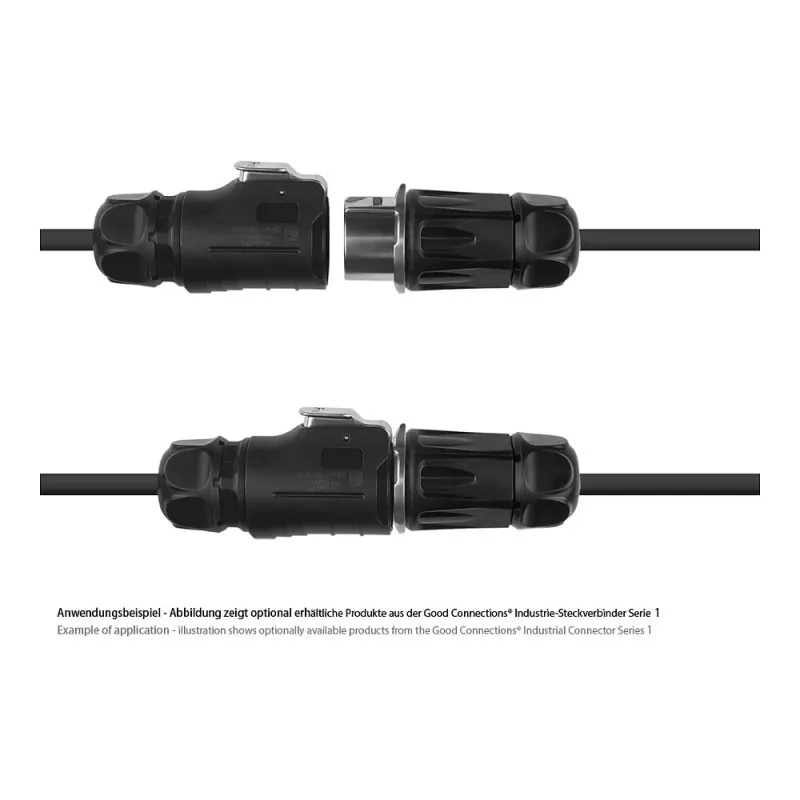 Wire Connector S1 Power 2-pin Black Alcasa IC01-20P201
