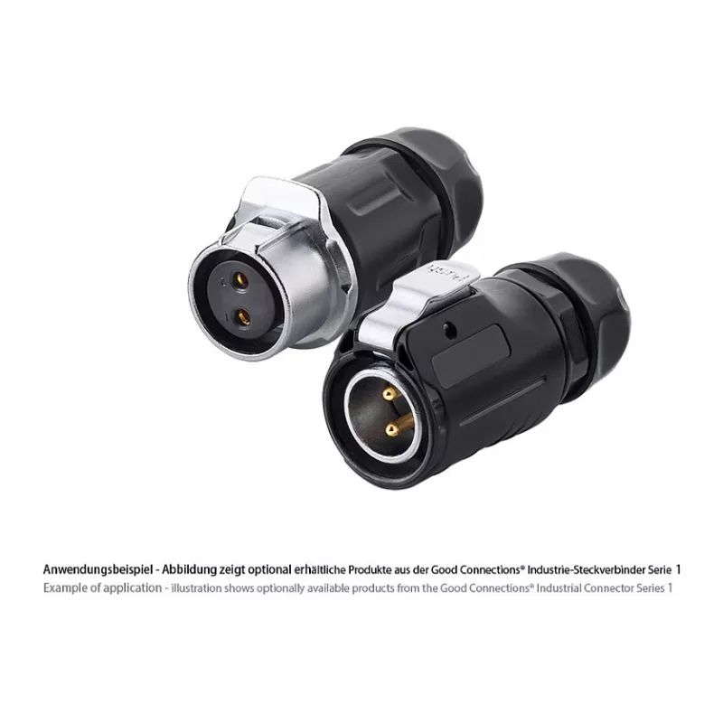 Wire Connector Alcasa IC01-20P202 S1 Power 2-pin Black