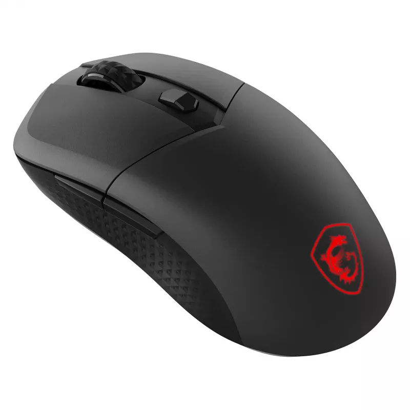 MSI VERSA 300 WIRELESS 8K Gaming Mouse, Ambidextrous, Optical, 2600 DPI, 6 Buttons, Black