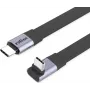 ROLINE USB4-2.0 Cable 80 Gbit/s Flat ST/ST straight-270° Angled - Cable - Digital/Data