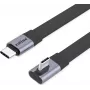 ROLINE USB4-2.0 Cable 80 Gbit/s Flat ST/ST straight-90° Angled - Cable - Digital/Data