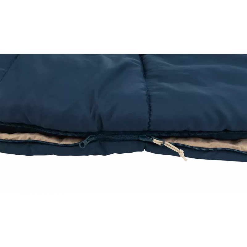 Sleeping bag Outwell Contour Lux 190 cm, synthetic, left zip, deep blue