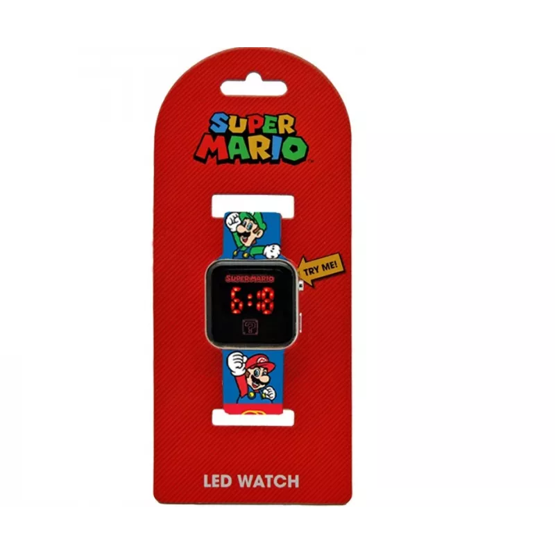 Kids Euroswan digital LED watch Super Mario GSM4236 with calendar