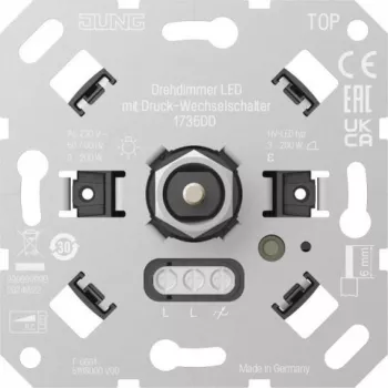 Jung Rotary Dimmer LED 1735 DD with pressure two-way switch 1 (1735DD)
