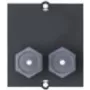 Bachmann Custom module - Modulares Faceplate-Snap-In - F-Plug X 2 - Black (917.117)