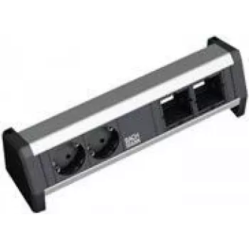 Power strip Bachmann DESK 1 with 2 custom modules, 230V power distribution