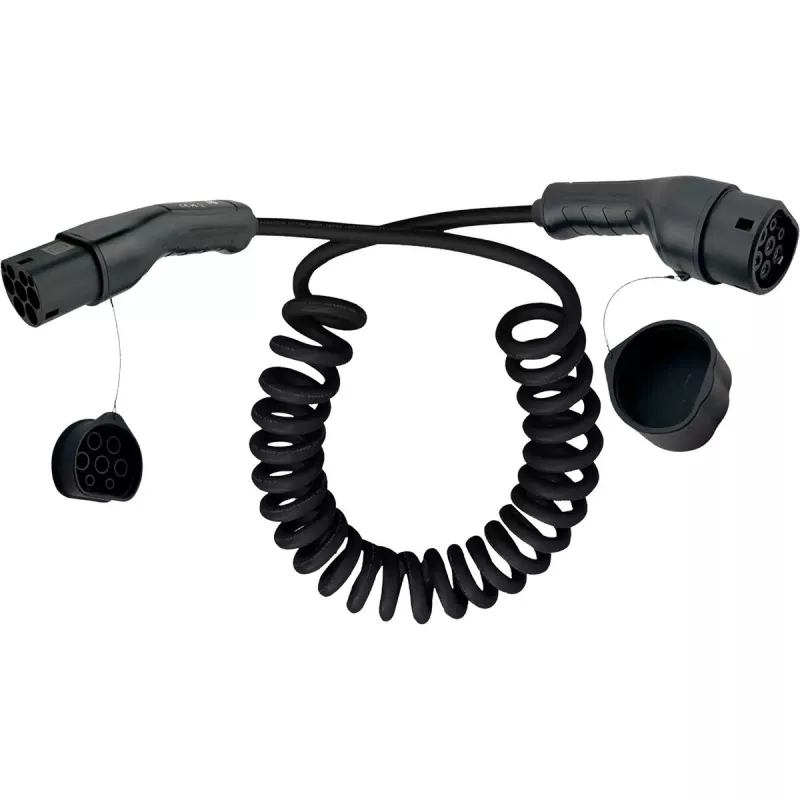InLine 16273S Electric Vehicle Charging Cable, Type 2, 11kW, 3-Phase, 3m Spiral