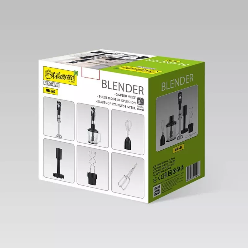 Immersion blender Maestro MR-567 Black Stainless steel