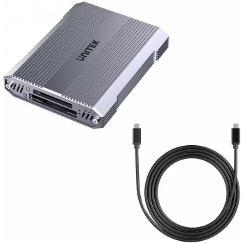 Unitek R1022C01 CFexpress Type B, SD and microSD Card Reader with USB-A Hub