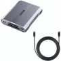 Unitek R1022C01 CFexpress Type B, SD and microSD Card Reader with USB-A Hub