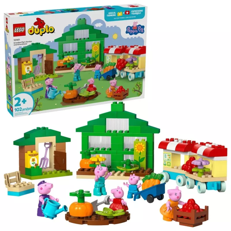 DUPLO Peppa Pig 10461 Grandpa Pigs Garden and Greenhouse Building Blocks