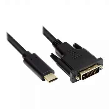 Alcasa GC-M0110 Video Cable-Adapter 2 m USB Type-C DVI-D Black (GC-M0110)