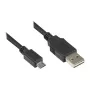 Connection Cable USB 2.0 EASY Plug A to plug Micro B, black, 0,5m, Good Connections® (2510-EUM005)