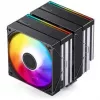 CPU Cooler Jonsbo CB80 Dual-Tower with 2 x 120mm PWM RGB Fans — black