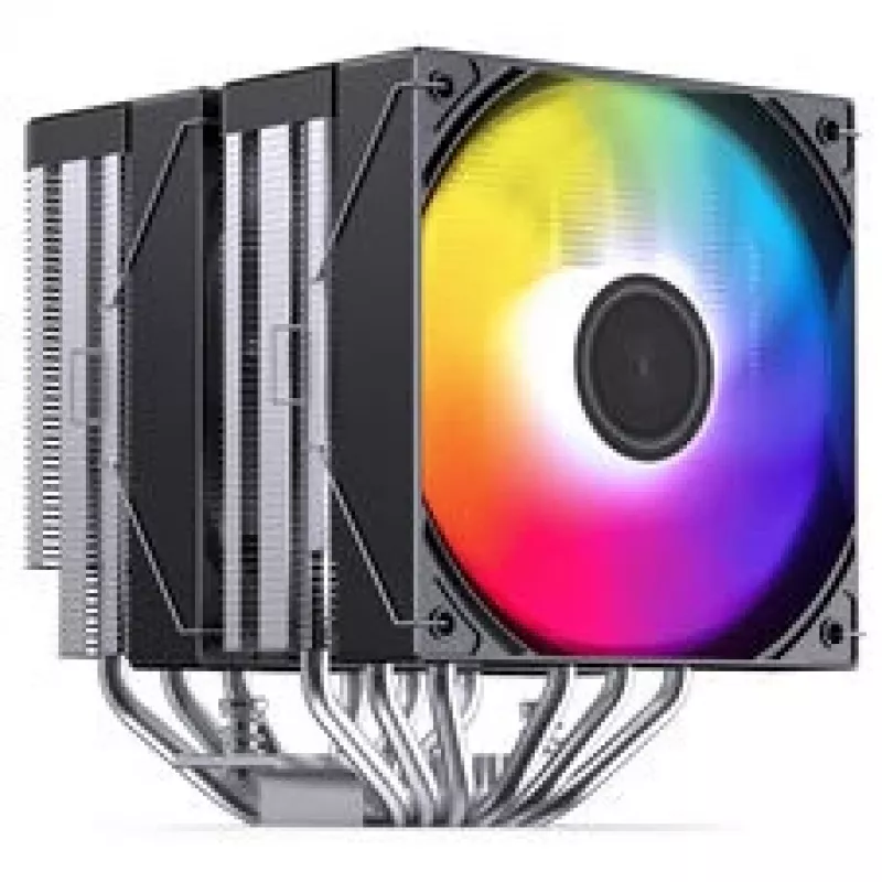 CPU Cooler Jonsbo CB80 Dual-Tower with 2 x 120mm PWM RGB Fans — black