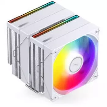 CPU Cooler Jonsbo CB80 Dual-Tower with 2×120mm PWM ARGB Fans — White