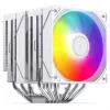 CPU Cooler Jonsbo CB80 Dual-Tower with 2×120mm PWM ARGB Fans — White